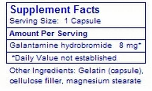 Galantamine Supplement Facts